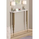 Pinhal Home Dresuar Petek Üstü Raf Oval Kenar Beyaz Gold Ayak 60*18cm (50cm Altı Petekler İçin Geçerlidir)