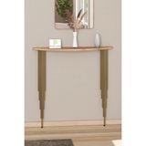 Pinhal Home Dresuar Petek Üstü Raf Yarım Ay Atlantik Çam Gold Ayak 80*18CM (60CM Altı Petekler Için Geçerlidir)