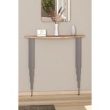 Pinhal Home Dresuar Petek Üstü Raf Yarım Ay Atlantik Çam Gümüş Ayak 100*18CM (80CM Altı Petekler Için Geçerlidir)