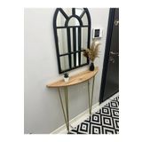 Pinhal Home Yarım Ay Oval Kenar Dresuar Atlantik Çam 100cm Gold Ayak