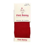 Pink Bunny Düz Desenli Külotlu Çorap (Kırmızı, 0-1 Yaş)
