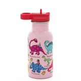 Pink Dino Pipetli Paslanmaz Çelik Matara 400 ml