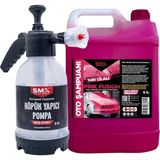 Pink Fusion%90 Cilalı Oto Şampuanı 5 Lt ve Smx Köpük Yapıcı Pompa 2 Lt - Standart