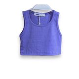 Pink Hippo Kids Kız Çocuk Kolsuz Fitilli Crop Top Bluz