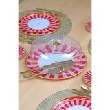 Pink Line Kapaklı Kek Fanus - Pasta Sunum Standı - 31 x 31 cm