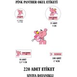 PİNK PANTHER OKUL ETİKETİ İSME ÖZEL