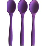 Pink Rose Bybirgül Büyük Boy Yanmaz Yapışmaz Silikon 3lü Kaşık Spatula Set ,mor Renk3 Adet