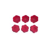PİNK ROSE Bybirgül Kırmızı 12 Li Silikon Mini Papatya Kek Kalıbı, Muffin Kalıbı 12 Adet