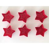Pink Rose Bybirgül Kırmızı 12LI Silikon Mini Yıldız Kek Kalıbı,muffin Kalıbı,cupcake Kalıbı 12 Adet