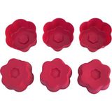 Pink Rose Bybirgül Kırmızı Silikon Mini Papatya Kek Kalıbı,muffin ,airfrey Kalıbı 12 Ade