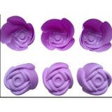 Pink Rose Bybirgül Lila -Mor 12 Li Silikon Mini Gül Kek Kalıbı,muffin Kalıbı 12 Adet