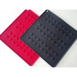 Pink Rose Bybirgül Slilikon Yıldız Antrasit +Kırmızı Nihale 17X17 cm (2li) Airfryer Pişirme Mat - 2 Adet