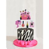 Pink Star Temalı Süslü Kürdan İyi Ki Doğdun Pasta Süsü Cupcake Kürdanı 5'li
