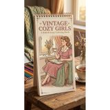 Pink Swan Craft Nostalgic Vintage Cozy Girls Boyama Kitabı - Çanta / Cep Boy - 10X20 cm