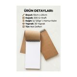 Pink Swan Craft Premium Kraft Kapaklı Not Defteri | 10X20 Cm, 120 gr Kalın Yaprak, 30 Yaprak - Özel değer giriniz...