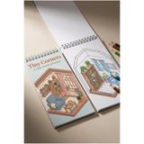 Pink Swan Craft Tiny Corners: A Little World Of Rooms Boyama Kitabı - Çanta / Cep Boy - 10X20 cm