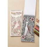 Pink Swan Craft Vintage Wedding: A Timeless Love Story Boyama Kitabı - Çanta / Cep Boy - 10X20 cm