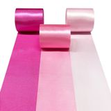 pinkblume Sıcak Pembe Saten Kurdele 65,7 Yd × 5,0 cm Geniş Ombre Pembe Kurdele Kendin Yap El İşi Hediyeler için Davetiye Kartı Parti Arka Plan Düğün Bekarlığa Veda Doğum Günü Nişan Gelin Duş Partisi Garland Süslemeleri