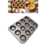 Pinkev 12 Bölmeli Yapışmaz Teflon Kaplama Çelik Muffin Kekstra Kek Kalıbı