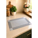 Pinkev 6 Kişilik Gümüş Renk PVC Amerikan Servis Supla Seti - 30x45cm