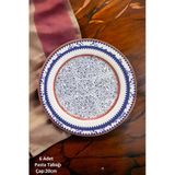 Pinkev Haliç 6 Kişilik Porselen Pasta Tatlı Tabağı Seti - 20Cm
