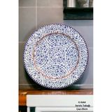 Pinkev Haliç 6 Kişilik Porselen Servis Sunum Tabağı Seti - 26Cm