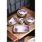 Pinkev Petunia 21 Parça 12 Kişilik Seramik Kahvaltı Pasta Tabağı Takımı - Kup124p