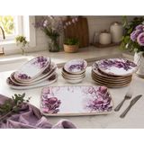 Pinkev Petunia 6 Kişilik 15 Parça Seramik Kahvaltı Pasta Sunum Tabağı Takımı