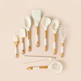 Pink&More Pink & More 9 Parça Silikon Servis Seti - Beyaz - Montajsız
