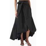 Pinko Barbagianni Balloon Skirt, Lüks Taffeta Maxi Etek Fiyonk Detaylı - Siyah - 40