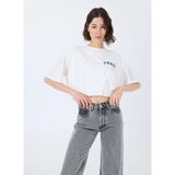 Pinko Beyaz Kadın Standart T-Shirt 104257 - L
