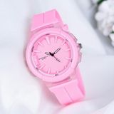 Pinkoli ST-303985 Pembe Silikon Kordonlu Kabartma İç Tasarım Kadın Kol Saati