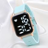 Pinkoli Turkuaz Silikon Kordonlu Led Watch Genç Kız Kadın Kol Saati St-304104