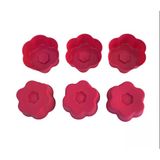 Pinkrose Kırmızı 12 Li Silikon Mini Papatya Kek Kalıbı, Muffin Kalıbı 12 Adet