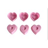 Pinkrose Pembe 12 Li Mini Silikon Kalp Kek Kalıbı,Muffin Kalıbı ,Airfryer Kabı 12 Adet