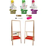 PinkToys Gerçek Metal Yüzey Çift Tarafı Beyaz Manyetik Yazı Tahtası