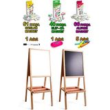 PinkToys Manyetik Özellikli Eğitici Ahşap Çocuk Yazı Tahtası
