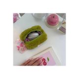 PİNKUE Peluş Mini Bozuk Para Çantası | Çanta Charmı | Anahtarlık | Kulaklık, Ruj ve Kartlık Organizer | Yeşil