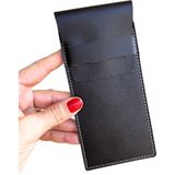 Pinkylola Design Sofisticate 2 Model Kahverengi Saffiano Hakiki Deri Kalemlik, Kalem Çantası,fırçalık