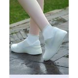 Pinlock Ayakkabı Koruyucu Su Geçirmez Latex Ayakkabı Yağmur Kılıfı - BEYAZ 34-40 5'Lİ PAKET