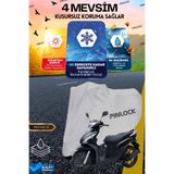 pinlock Honda Dio Uyumlu Gri Su Geçirmez Dayanıklı Motosiklet Brandası Motor Brandası (TOKALI)