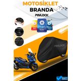 Pinlock Honda Forza Siyah Su Geçirmez Siyah Motosiklet Brandası Miflonlu Kalın Premium Kumaş Clipsli