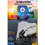 pinlock Honda Pcx (ARKA ÇANTA UYUMLU) Su Geçirmez Dayanıklı Motosiklet Brandası (TOKALI)