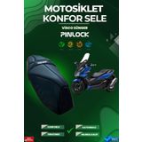 pinlock Kanuni Mati Uyumlu Motosiklet Konfor Sele Visco Süngerli Koltuk Kılıfı (Siyah)