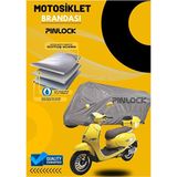 Pinlock Kuba Brillant Su Geçirmez Dayanıklı Motosiklet Brandası Miflonlu Kalın Premium Kumaş Clipsli - Gri