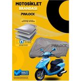 Pinlock Kuba Space Su Geçirmez Dayanıklı Motosiklet Brandası Miflonlu Kalın Premium Kumaş Clipsli - Gri