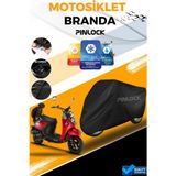 Pinlock Kuba Trendy Siyah Su Geçirmez Siyah Motosiklet Brandası Miflonlu Kalın Premium Kumaş Clipsli