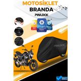 Pinlock Mondial Drift L Su Geçirmez Siyah Motosiklet Brandası Miflonlu Kalın Premium Kumaş Clipsli