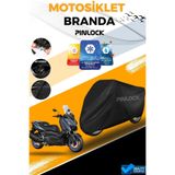 pinlock YAMAHA XMAX (ARKA ÇANTA UYUMLU) Su Geçirmez Siyah Motosiklet Brandası KALIN PREMİUM KUMAŞ CLİPSLİ