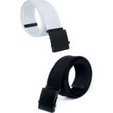 Pino44 2 Adet Siyah Tokalı Kolon Kemeri- Mom Jean- Kanvas Pantolon- Kargo Şort Kemeri - Unisex - Siyah - Beyaz - 110 cm